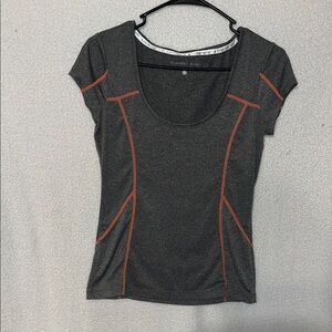 Gianni Bini Charcoal and Tangerine Short Sleeve Tee